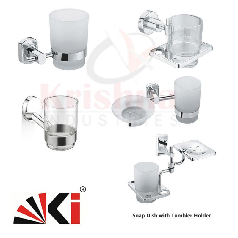 Wall Concelid Frosted (Glass) Tumbler Holder with Soap Dish Manufacturers - Bath Accessories