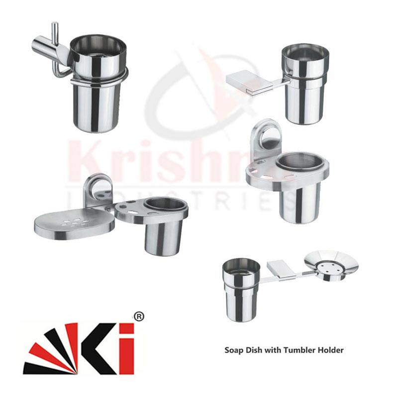 SS Tumbler Holder with Soap Dish Stand Manufacturers - Wall Concelid Bath Accessories