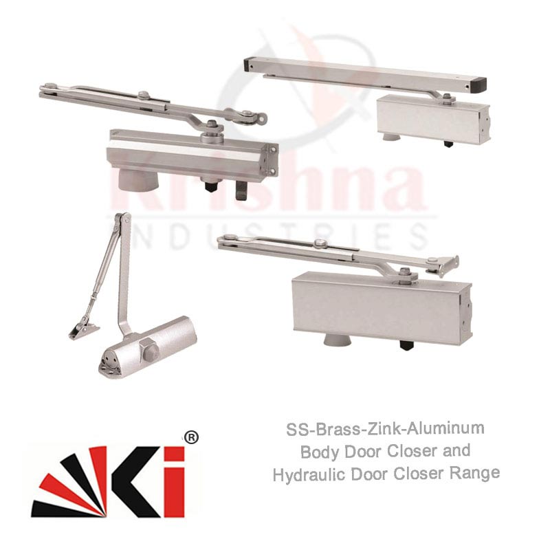 Aluminium Body Hydraulic Door Closer Manufacturer - Silver Aluminium Hydraulic Door Closer