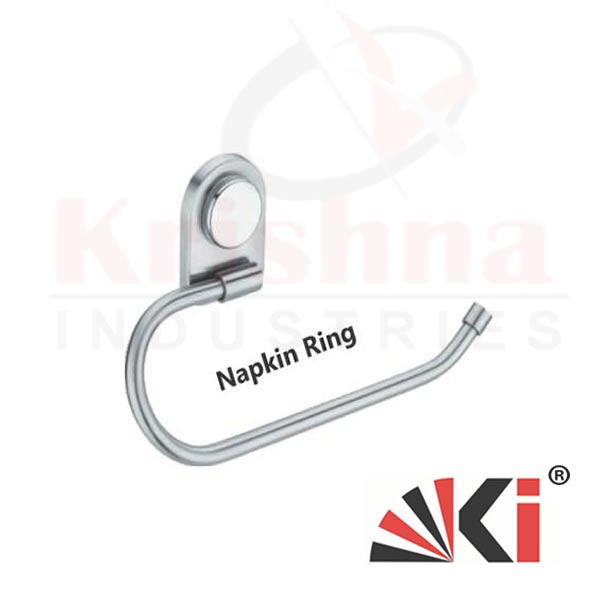 SS Napkin Rod Ring Regular - SS Wall Concelid Cloth Hanging Rod Lid