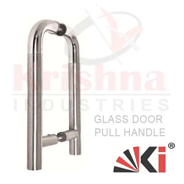 Stainless Steel Fancy Glass Door Pull Handle - Round F Design
