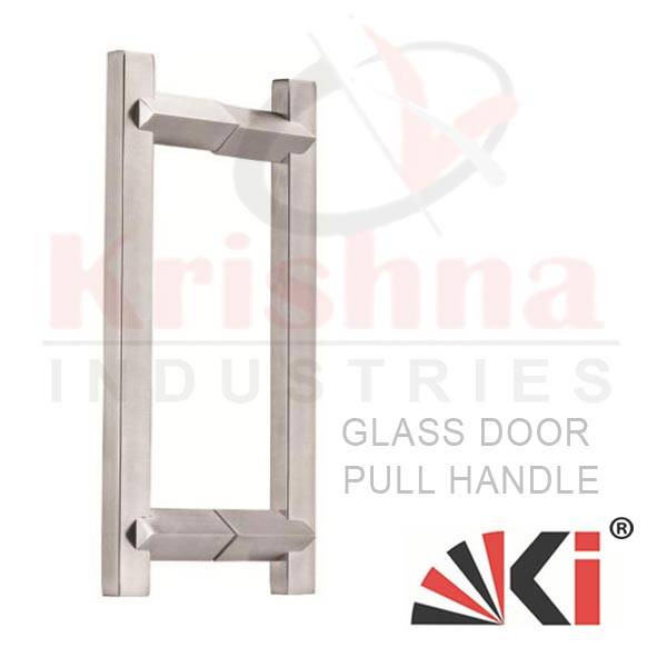 Zinc Alloy Fancy Glass Door Pull Handle - Square H Design