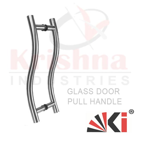 SS Bar Glass Door Pull Handle - S Shape Design - Krishna