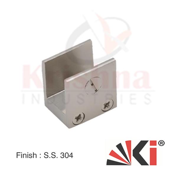 Glass Squalre Bracket - SS Glass Bracket - small U Type