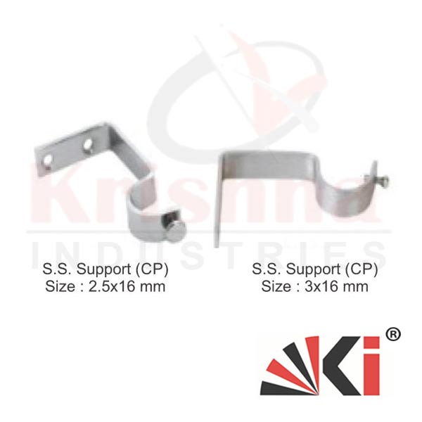 SS Curtain Rod Wall Support Holder Clamp Bracket Manufacturer Supplier Rajkot
