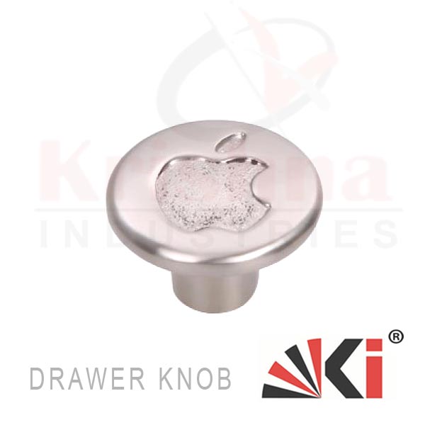 Zinc apple design Drawer pull knob - Krishna Manufacturers